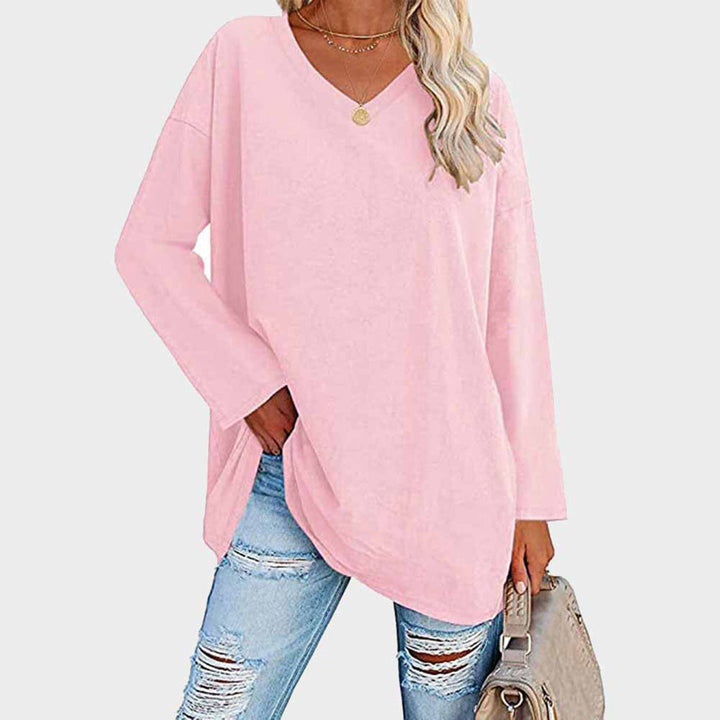 Levoire | Élégante Blouse Pour Dames À Manches Longues Chic, Polyvalente Et Confortable Rosa