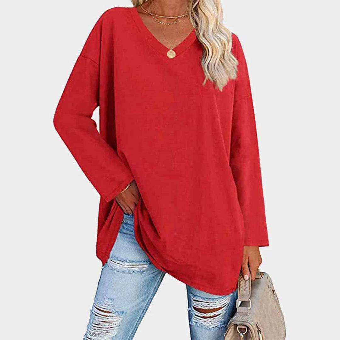 Levoire | Élégante Blouse Pour Dames À Manches Longues Chic, Polyvalente Et Confortable Rot