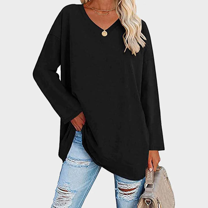 Levoire | Élégante Blouse Pour Dames À Manches Longues Chic, Polyvalente Et Confortable Noir