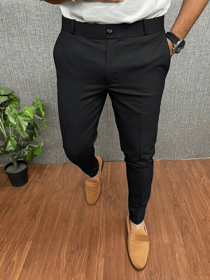 Levoire | Pantalon Chino Décontracté Homme Noir