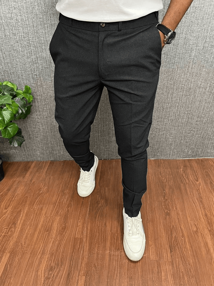 Levoire | Pantalon Chino Décontracté Homme Noir plus léger
