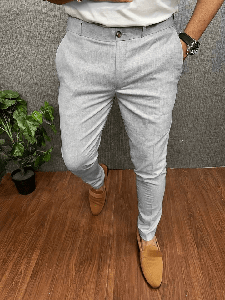 Levoire | Pantalon Chino Décontracté Homme Gris clair