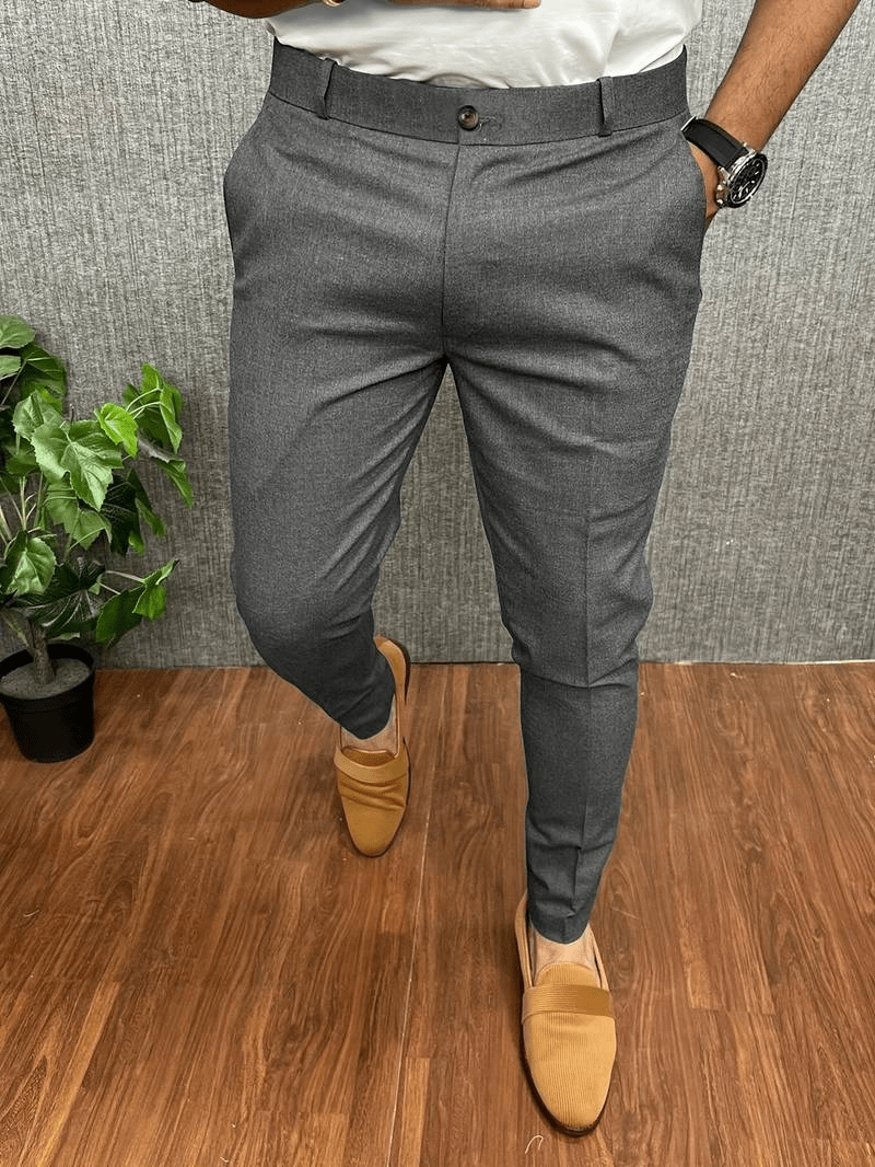 Levoire | Pantalon Chino Décontracté Homme Gris foncé