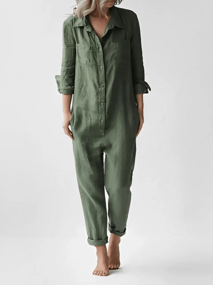 Levoire | Combinaison verte élégante femme
