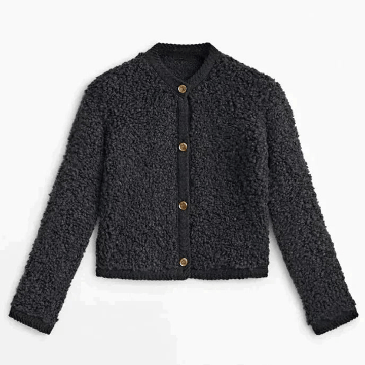 Levoire | Cardigan teddy doux femme Noir