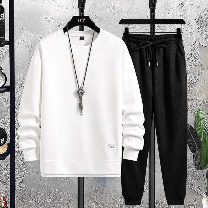 Levoire | Vêtement de sport homme Confortable & Sportif Tenue Tendance Blanc-Noir