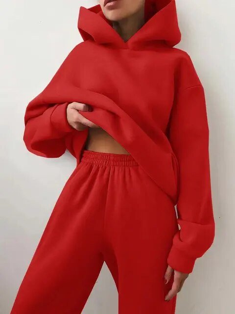 Levoire | Ensemble De Jogging À Capuche Confortable Pour Femmes Rot