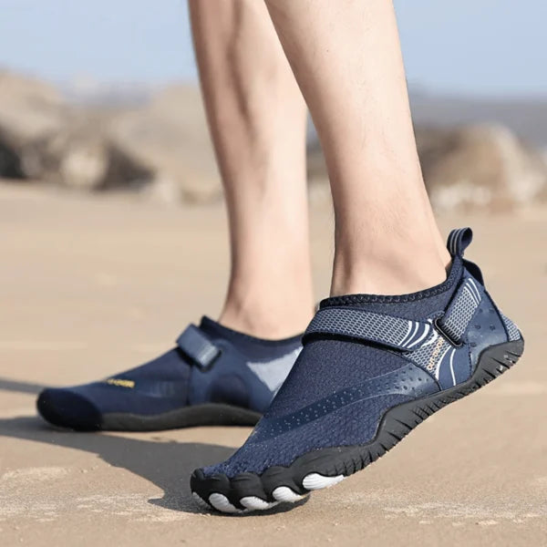 Levoire | Chaussures De L'Eau Barefoot Pour Femmes Et Hommes Respirantes, Antidérapantes Et Polyvalentes Bleu foncé