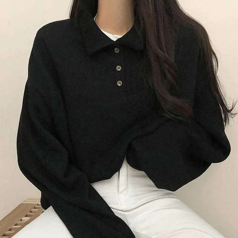 Levoire | Pull à col roulé côtelé élégant pour femmes, gilet en tricot Noir