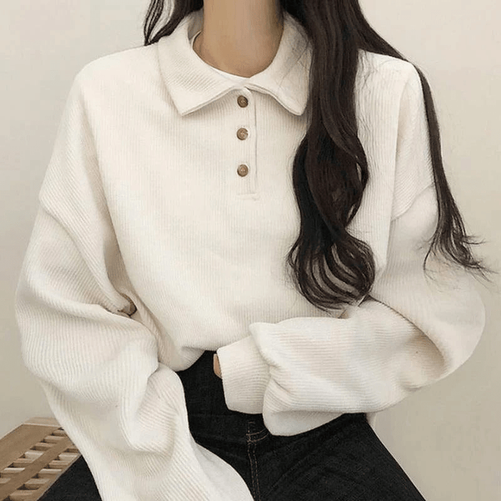 Levoire | Pull à col roulé côtelé élégant pour femmes, gilet en tricot Blanc