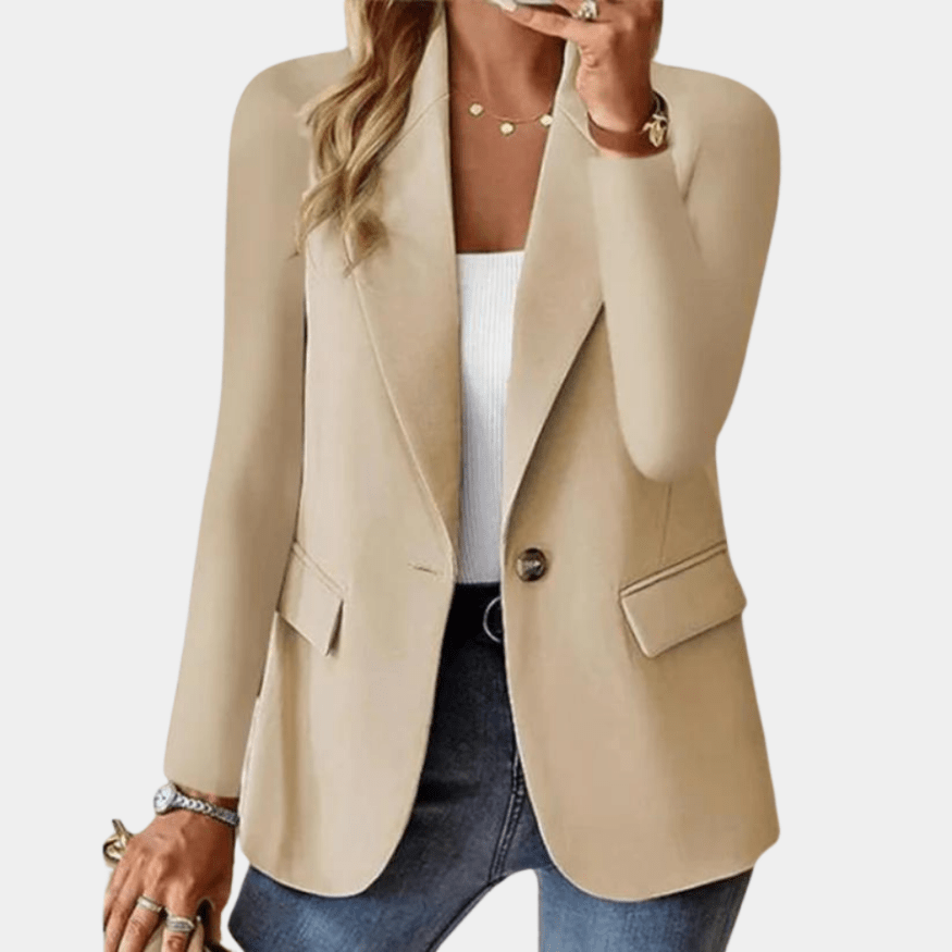 Levoire | Blazer Femme Élégant Décontracté Chic Abricot