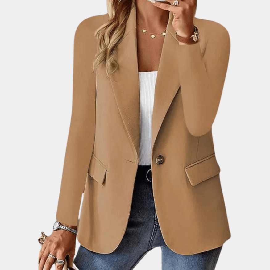 Levoire | Blazer Femme Élégant Décontracté Chic Braun