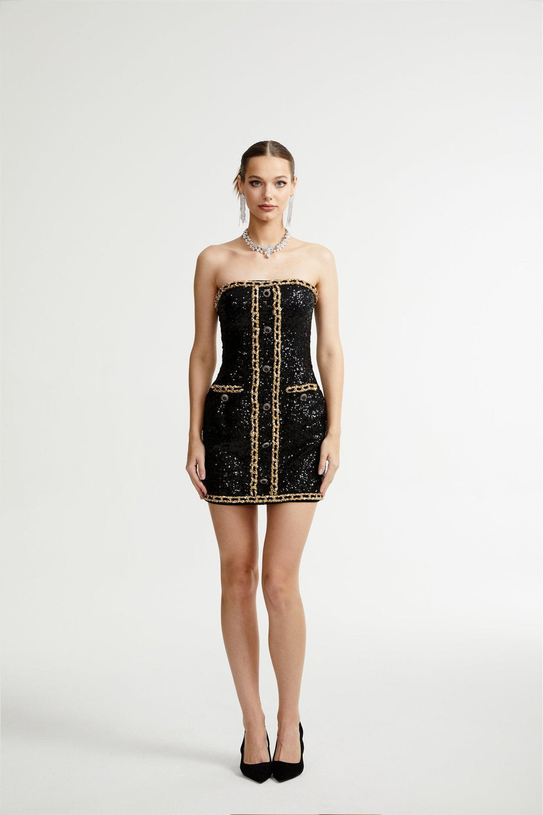 Levoire | Robe Mini Décorée Noire