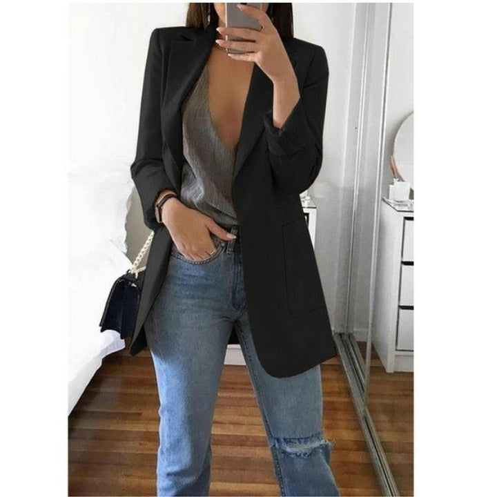 Levoire | Veste De Costume Pour Femmes De Style Européen Noir