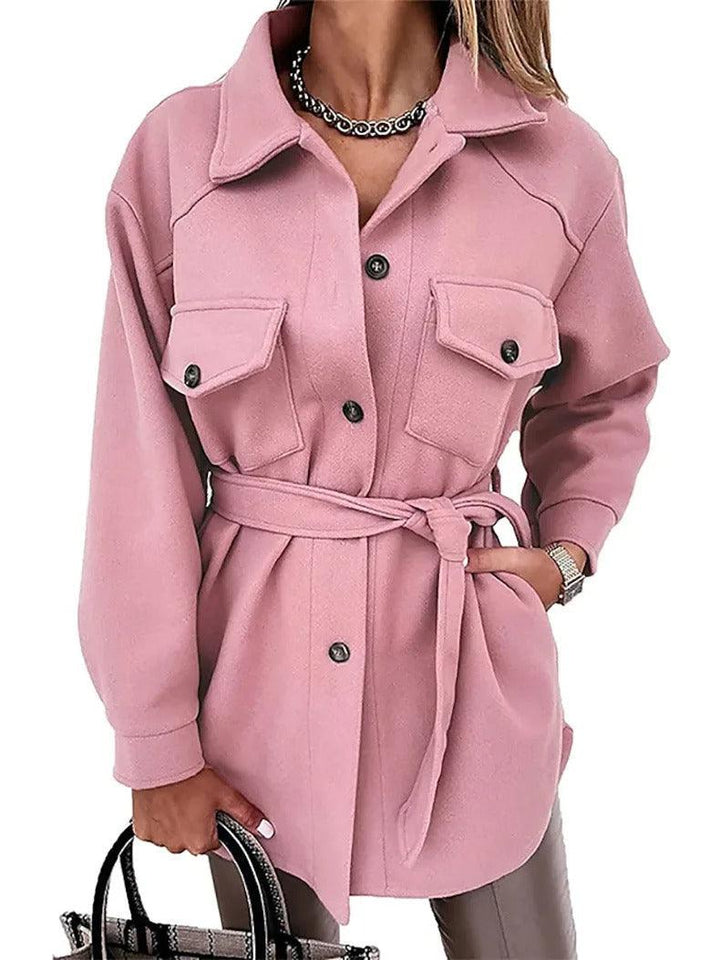 Levoire | Veste D'Été Légère En Laine Longue Rosa