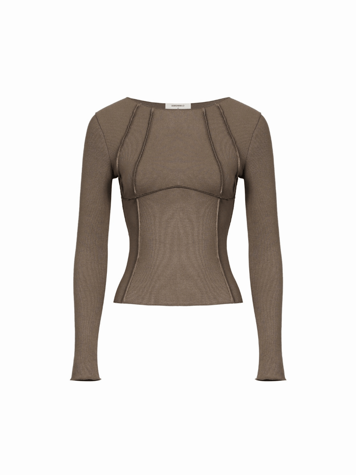 Levoire | Pull Femme Demi Zip Sweatshirt Chaud Élégant Braun