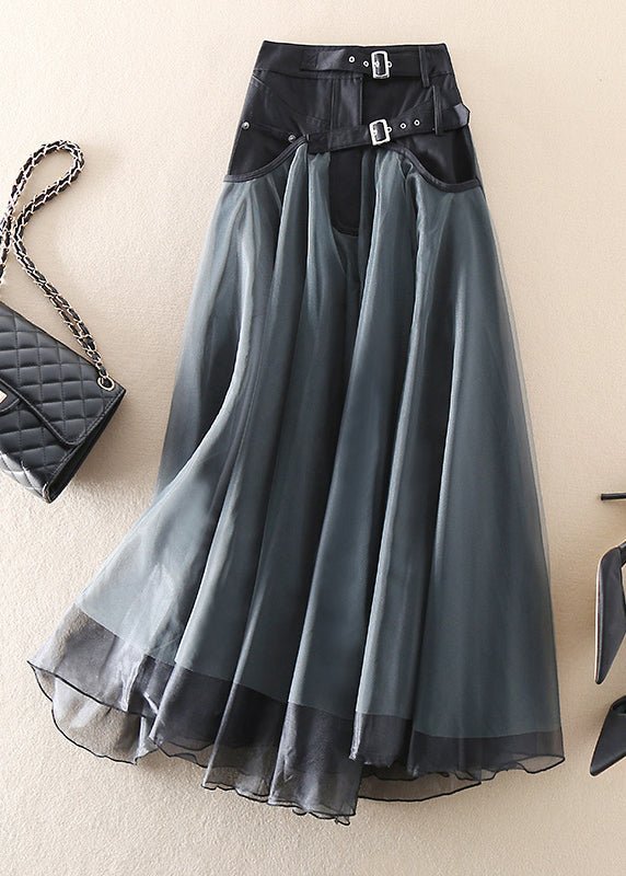 Levoire en tulle patchwork français Gris