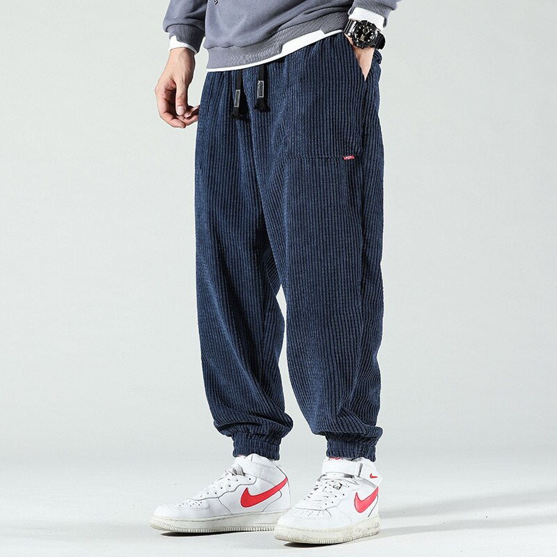 Levoire | Pantalon En Velours Côtelé Pour Homme Pantalon Décontracté Confortable En Velours Doux Bleu