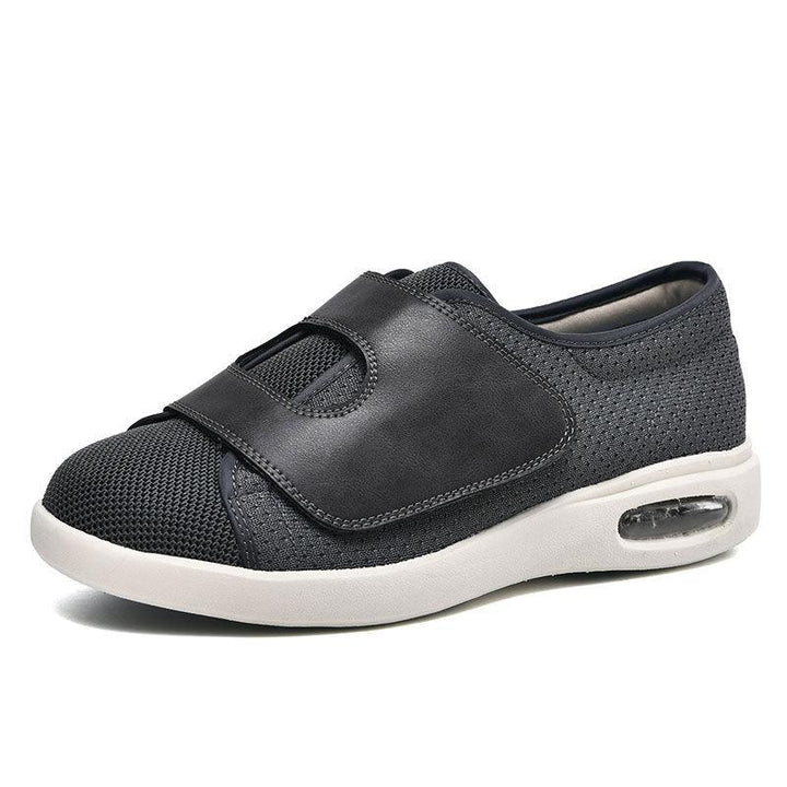 Levoire | Large Chaussures De Diabète Pour Les Pieds Enflés Fermeture Réglable Noir