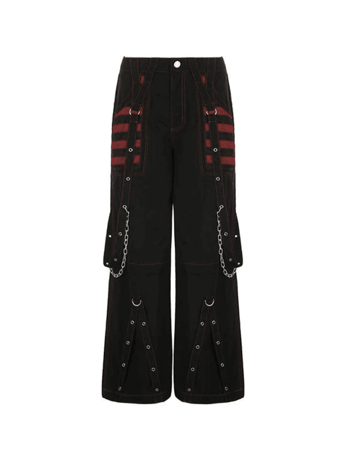 Levoire | Ceinture À Œillets Pantalon Cargo Noir