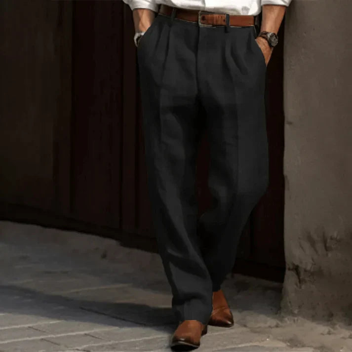 Levoire | Beaux Pantalons Rétro Pour Hommes Noir