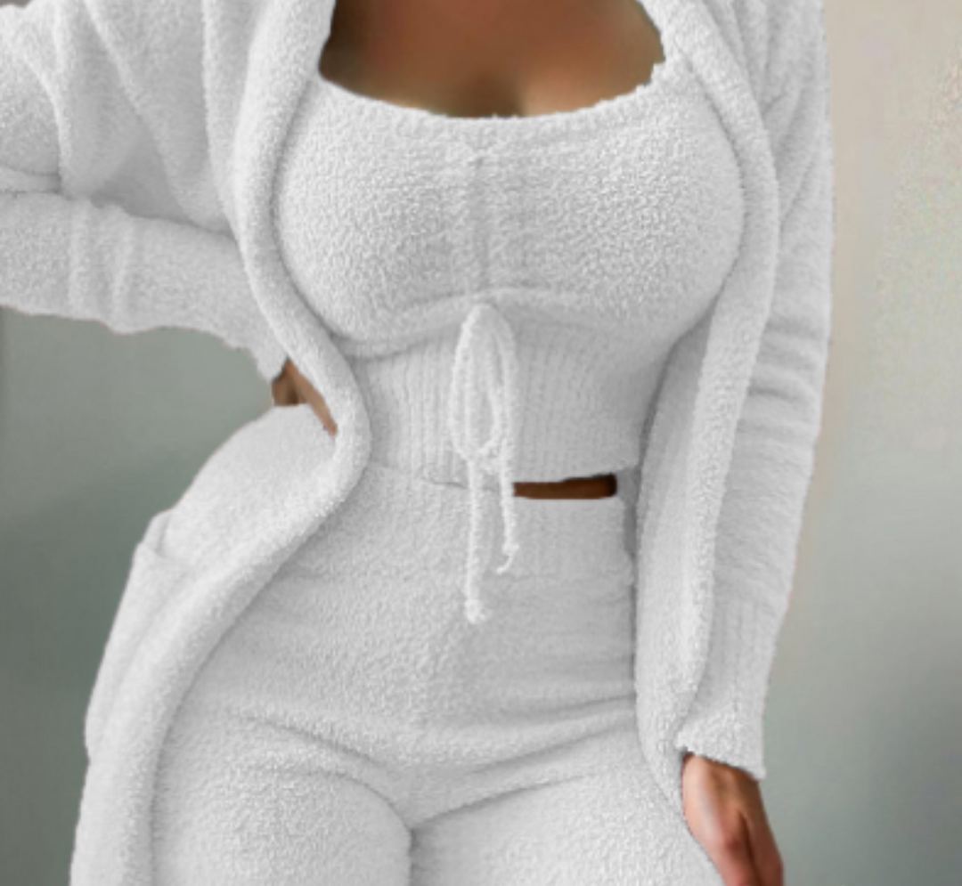 Levoire | Ensemble 3 Pièces Pour Femmes Pour Les Jours Froids Blanc