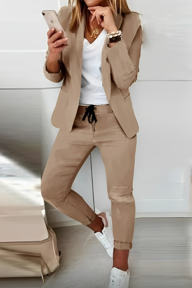 Levoire | Ensemble De Veste À Deux Pièces Pour Femmes Khaki