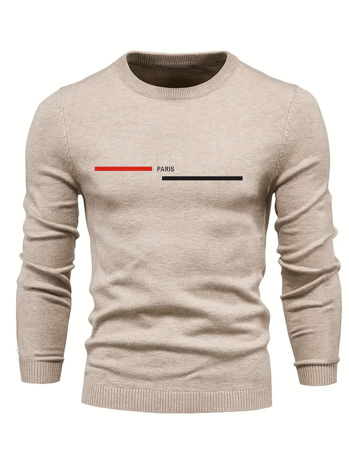 Levoire | Pulli Tricot Relaxant Pour Hommes Avec Encolure Ronde Couleur kaki