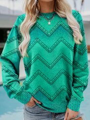 Levoire | Sweatshirt En Cachemire Géométrique Vert