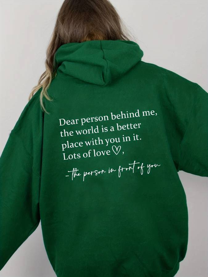 Levoire | Sweat-Shirt Surdimensionné Avec Une Citation Au Dos Vert