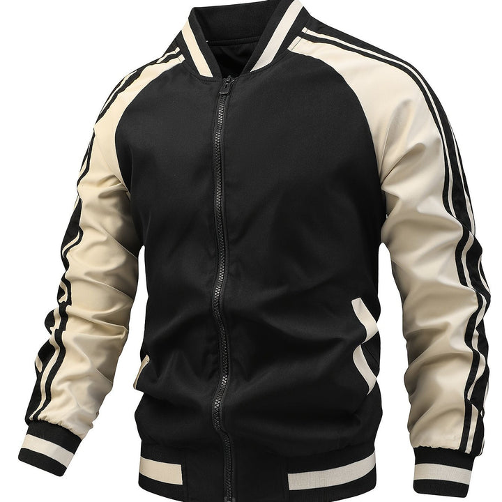 Levoire | Veste De Sport Pour Homme À Blocs De Couleurs Veste de baseball à col noir