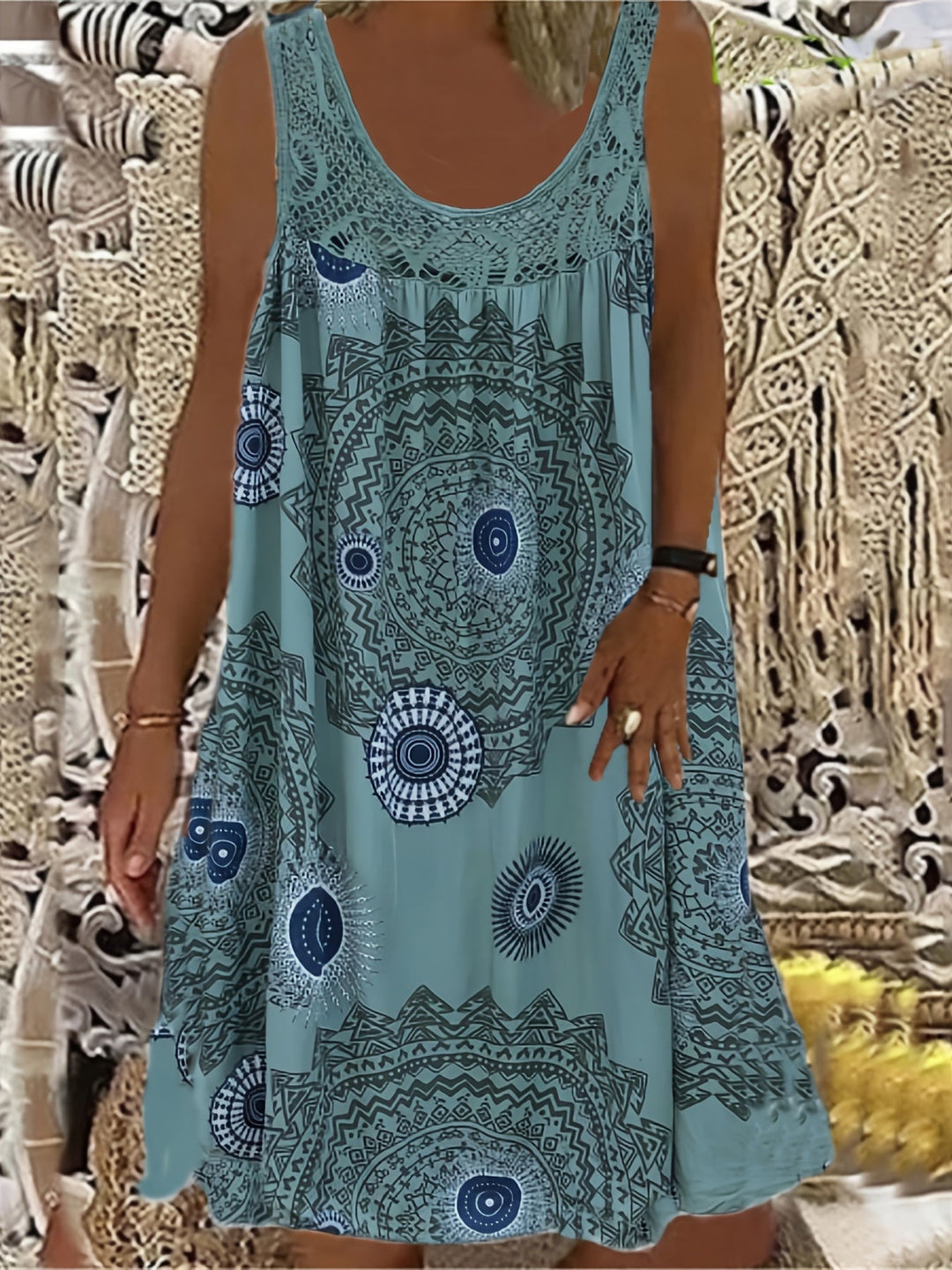 Levoire | Robe Maxi À Imprimé Floral Avec Encolure Ronde