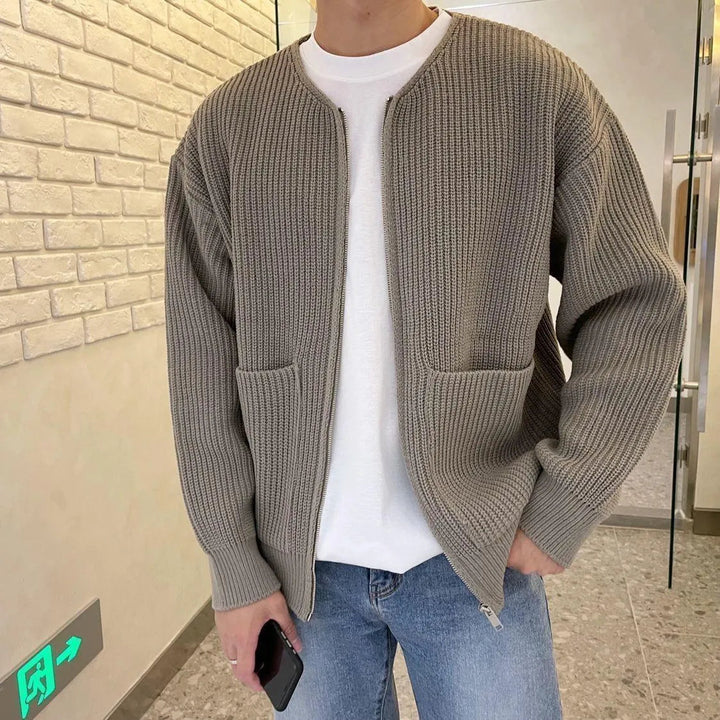 Levoire | Veste en tricot pour hommes avec fermeture éclair