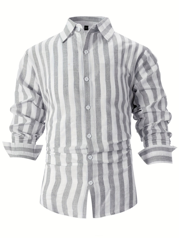 Levoire | Chemise Homme Rayée Avec Revers