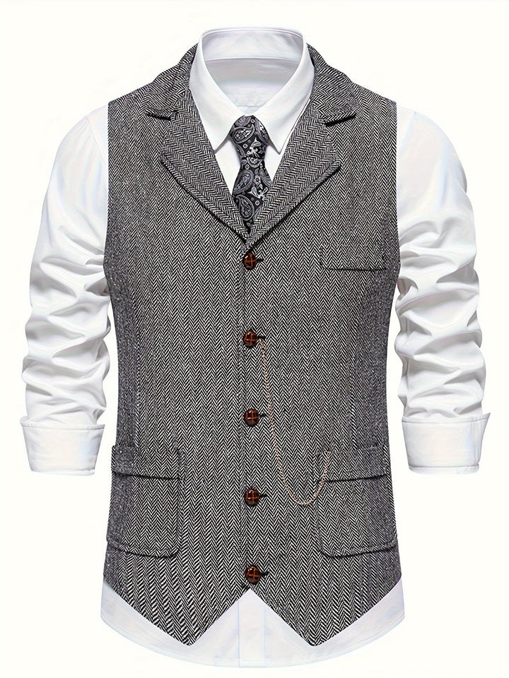 Levoire | Gilet Classique Pour Hommes Gris