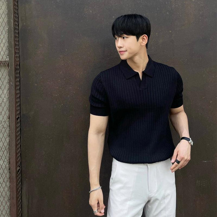 Levoire | T-Shirt Classique En Tricot Noir