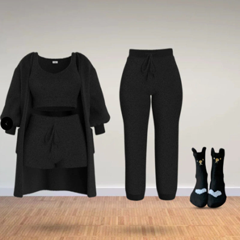Levoire | Ensemble Confort Lux Gilet, Soutien-Gorge, Shorts, Pantalons Et Chaussettes