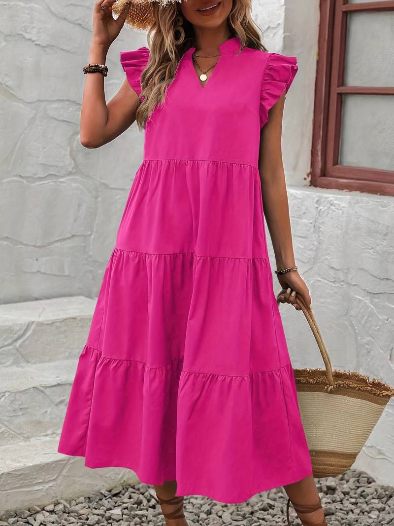 Levoire | Robe Élégante À Manches Volantées Pour Le Printemps Et L'Été