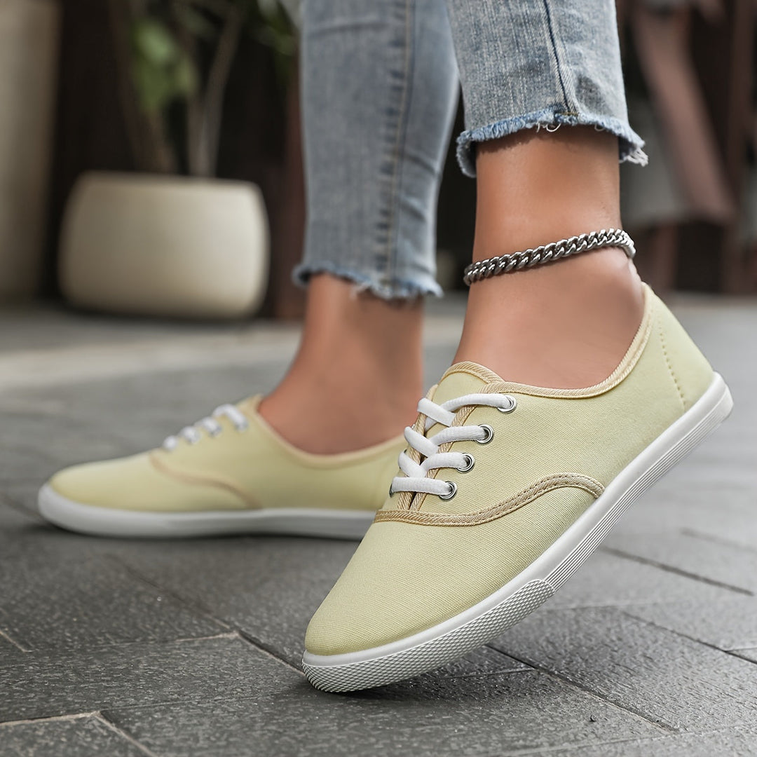 Levoire | Basses Chaussures En Toile Confortables Blanches