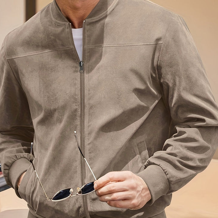 Levoire | Veste En Cuir Rétro Pour Hommes Chameau