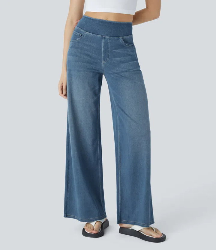 Levoire | Pantalon Denim Stretch Taille Haute Femme Mayablauer Denim