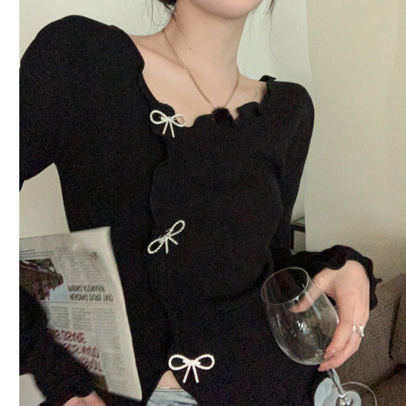 Levoire | Gilet En Tricot Avec Nœuds Noir