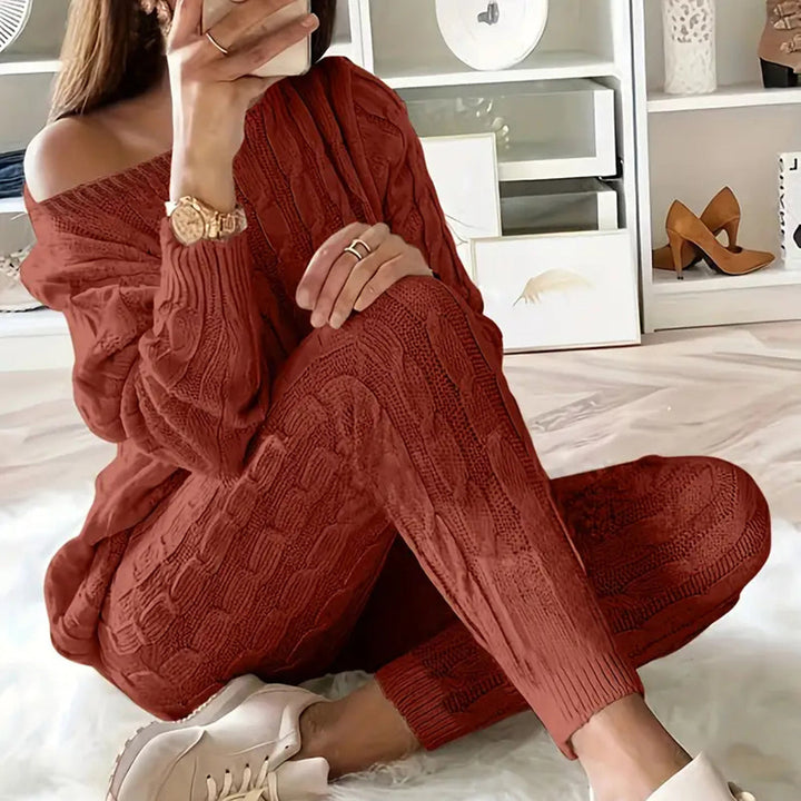 Levoire | Pull-over et ensemble de pantalons Rouge marron