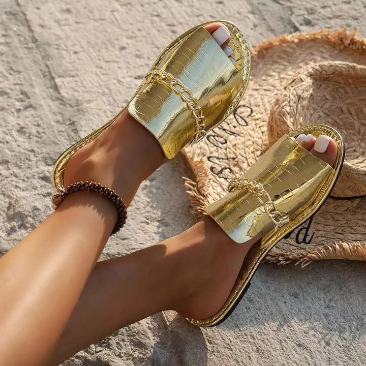 Levoire | Glamour sandales à chaîne – Luxe et style pour l'été !
