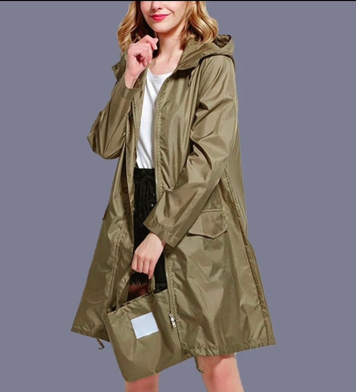 Levoire | Veste De Pluie Coupe-Vent Avec Fermeture Éclair Vert b