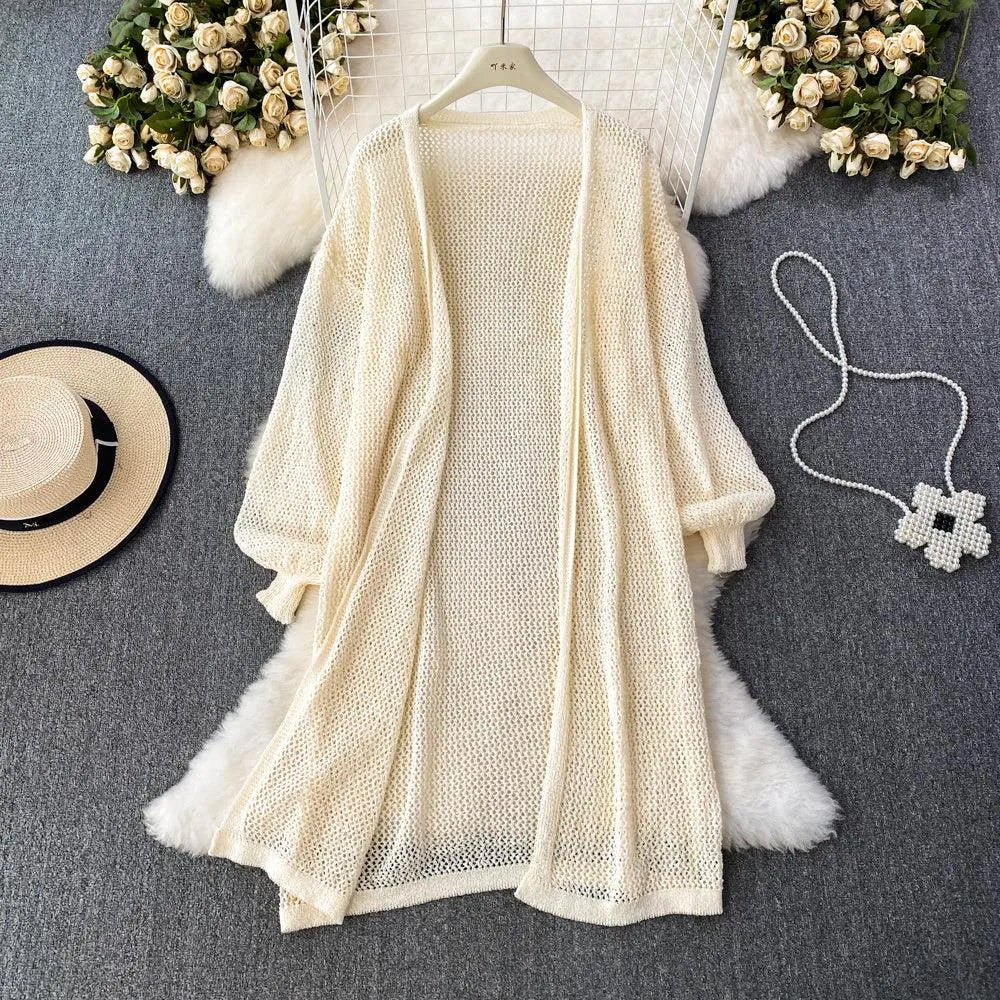 Levoire | Gilet en maille avec des manches bouffantes Abricot Taille moyenne