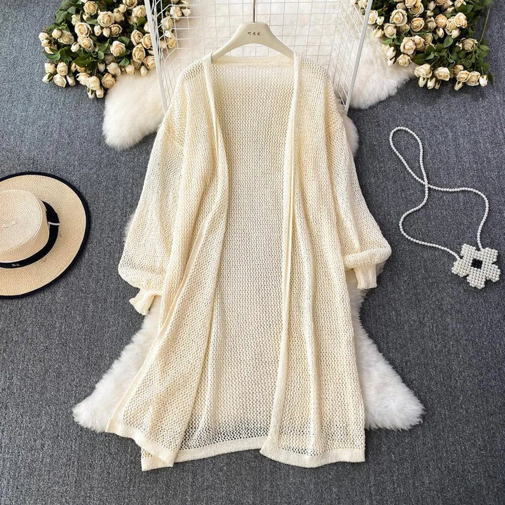 Levoire | Gilet en maille avec des manches bouffantes Abricot Taille moyenne
