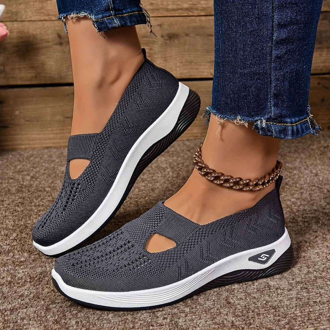 Levoire | Sneakers Orthopédiques Respirants À Enfiler Pour Femmes Gris foncé