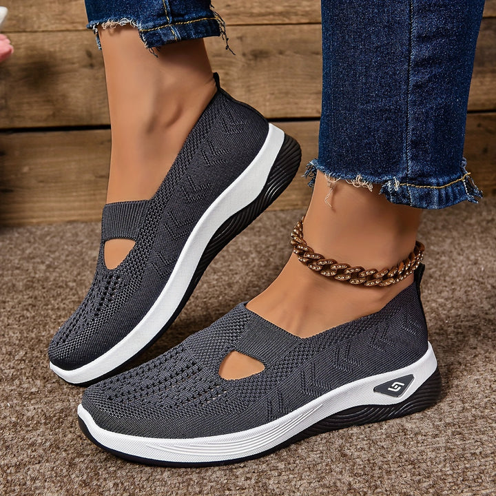 Levoire | Sneakers Orthopédiques Respirants À Enfiler Pour Femmes Gris foncé