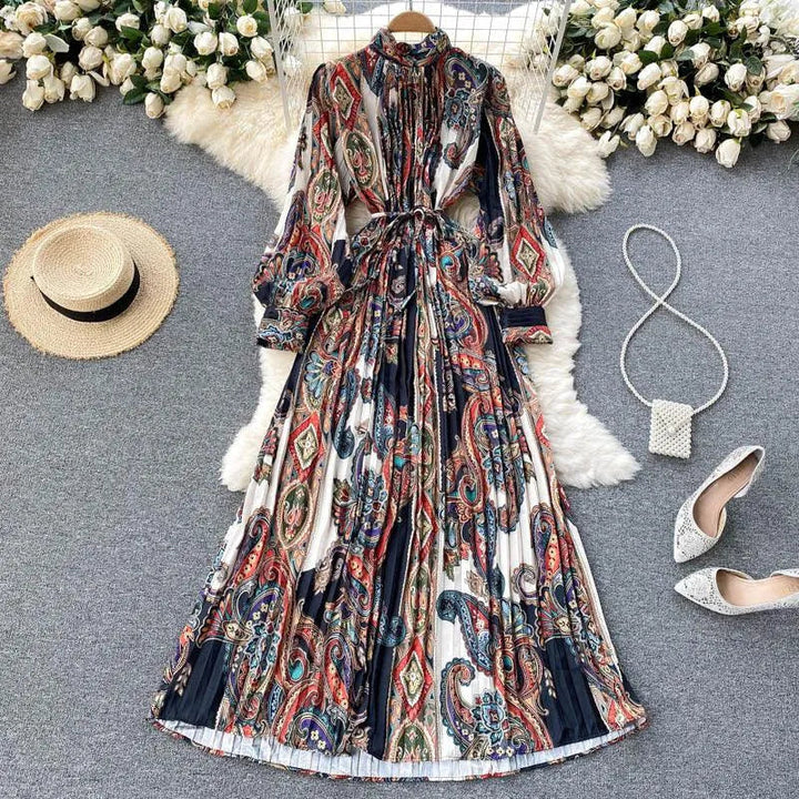 Levoire | Robe maxi rayée avec des plissés Couleur Une taille